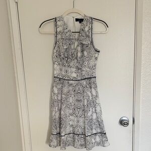 Adelyn Rae Black and White Floral Mini Dress